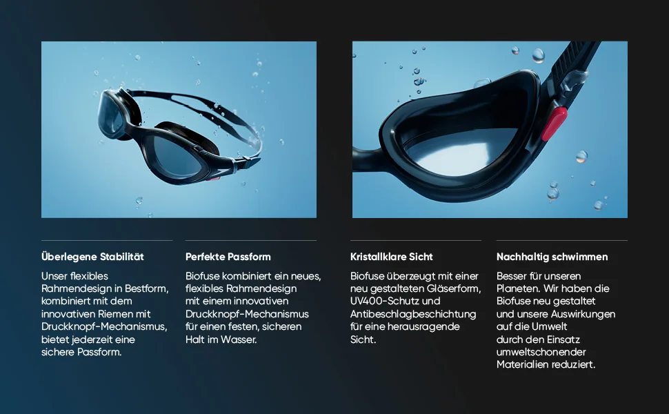 Speedo Unisex Adult Biofuse.2.0 Swimming Goggles One Size Black - biofuse smoke