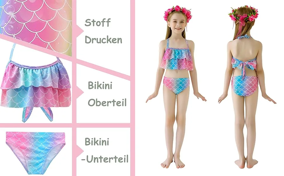 shepretty mermaid tail for swimming for children with mermaid fin 3-m9 130 - product information 3