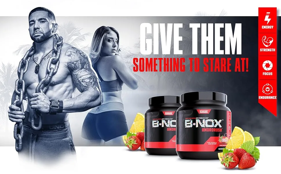 Betancourt Nutrition B-Nox Androrush Pre Workout Supplement with 3 Creatine Blend, BCAA’s, Beta-Alanine, and Energy (DMAA Free) - Strawberry Lemonade, 35 Servings - pre-workout