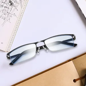 Reading Glasses for Men, 1.5 Blue Light Blocking Reading Glasses Metal Readers 3 Pack(gun/Black/Brown) 1.5 x - reading glasses for men