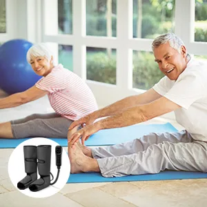 Nekteck Leg Massager with Air Compression for Circulation and Relaxation, Foot and Calf Massage Machine with Hand-held Controller 2 Modes 3 Intensities, Adjustable Leg Wraps for Home and Office Use - massager for older people