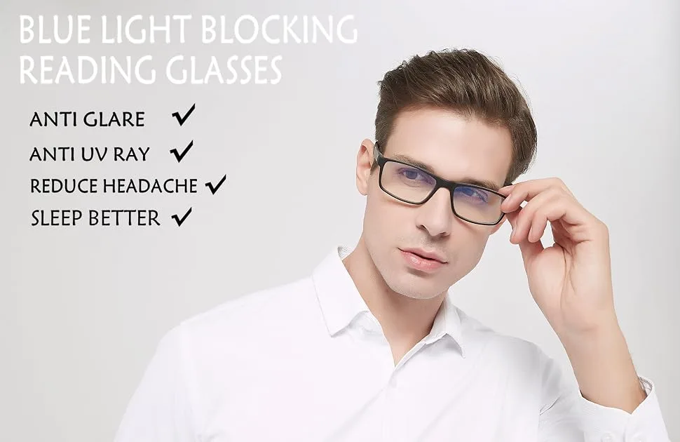 Blue Light Blocking Reading Glasses 4 Pack Computer Readers for Women Men,Anti Glare UV Ray Filter Eyeglasses +2.50 4-pack Mix 2.5 Diopters - BLUE LIGHT BLOCKING READING GLASSES