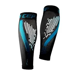 CEP - Nighttech Calf Sleeve 2.0 reflective women leg gums socks for exact calf compression made by medi size.LV women black / green - Calf Sleeves