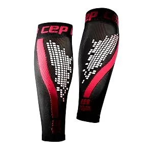 CEP - Nighttech Calf Sleeve 2.0 reflective women leg gums socks for exact calf compression made by medi size.LV women black / green - Calf Sleeves