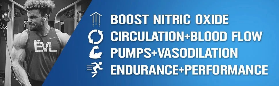 Evlution Nutrition Pump Mode Nitric Oxide Booster to Support Intense Pumps, Performance and Vascularity, 30 Servings (Blue Raz) - pre workout powder workout supplements gym supplements for men womens preworkout vegan pre workout