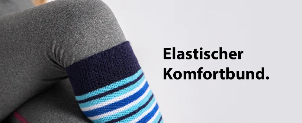 Occulto children's ski socks 2-pack (model: Mondi) 35-38 blue - Elastischer Komfortbund.