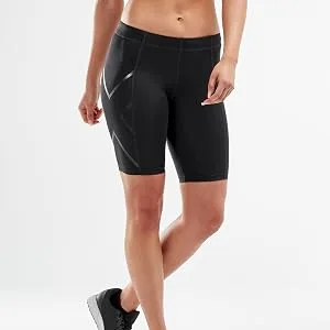 2XU Women's Core Compression Shorts Running Shorts De Corridal Running Shorts M Black/Silver - WA4176B