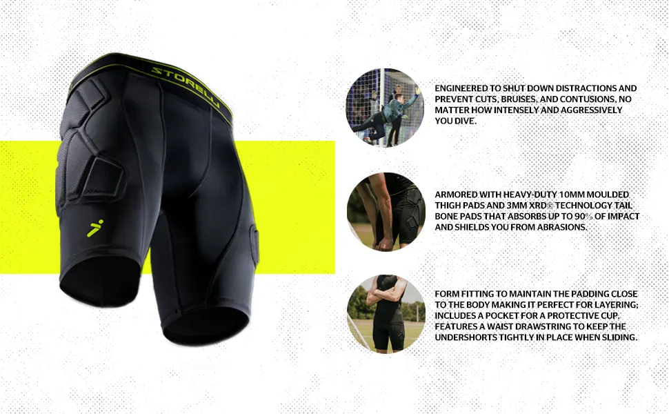 Storelli Unisex Goalkeeper Shorts Bsgkshort S Black - Storelli
