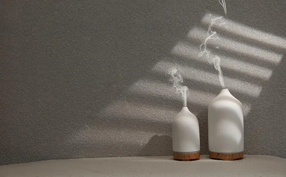 VIVITEST Aromatherapy Diffuser,Ceramic Ultrasonic Essential Oil Diffuser for Aromatherapy (250ML) White 250ML - Ceramic diffuser