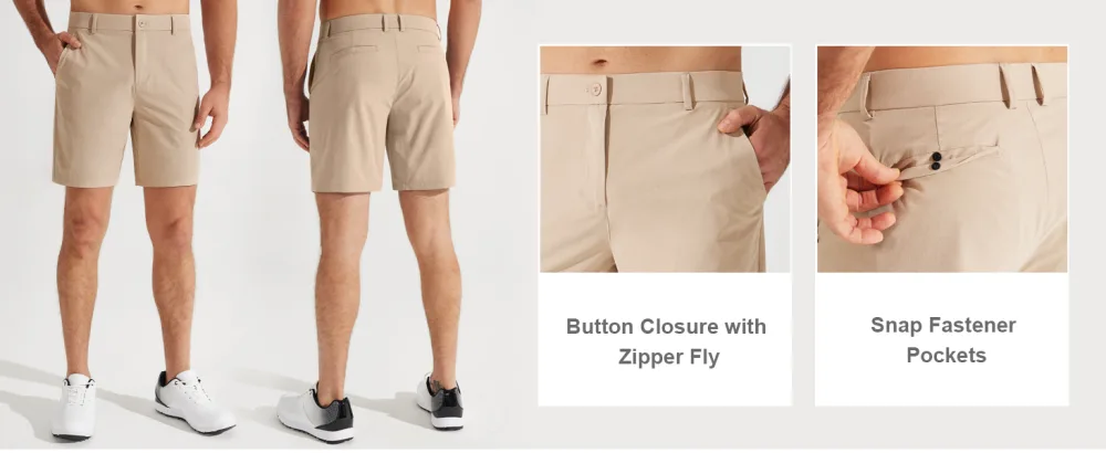 Libin Golf Pants Men's Short Pants Summer Hiking Pants Golf Leisure Pants Shorts Short Suit Pants Men 32 Light Grey - product information 2