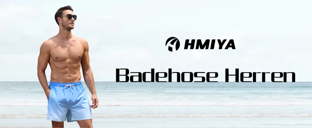Hmiya swimming trunks men 2 in 1 bathing shorts swimming trousers quick -drying short board shorts with compression and zip pockets XL black - product information 1