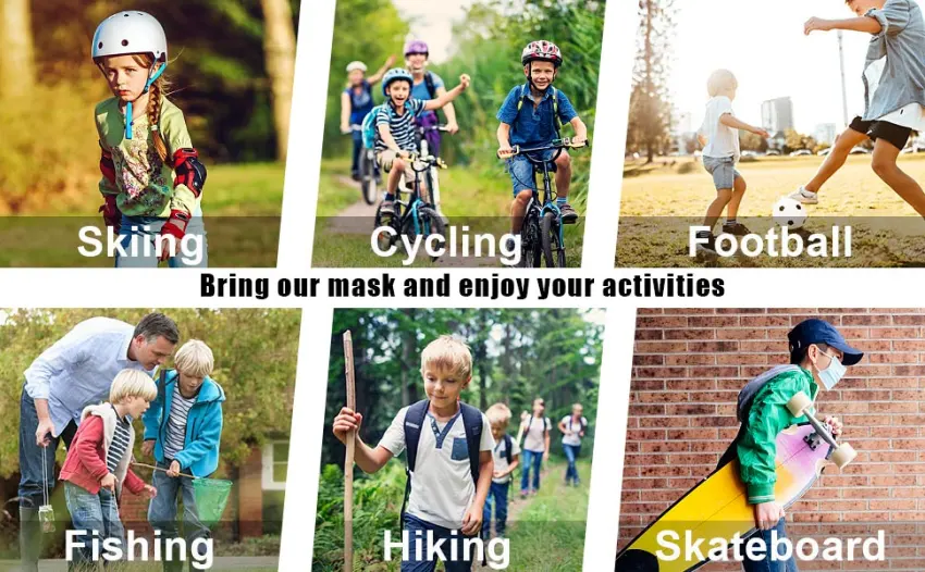 VINMEN Kids Face Mask Disposable Protection,Children Mask for 50 Individually Wrapped Multicoloured B - product information 4