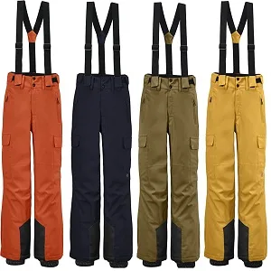 Killtec boys' functional trousers/ski trousers with zip-off bib snow guard and edge protection Ksw 183 Bys Ski Pnts 176 Camel - Killtec