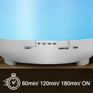 Aromatherapy Essential Oil Diffuser for Room: 500ml Aroma Air Humidifier Remote Control for Home Large & Small Rooms - Ultrasonic Cool Mist Diffusers Oils Vaporizer with Light & Timer Bedroom Office A - Light White - 4 Timers