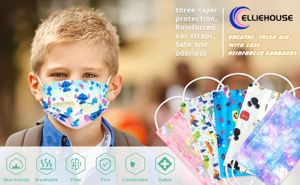 Kids Face_Mask Childrens 50PCS Earloop Protective Breathable Kids Face_Masks Zzx Spider - KID MASKS