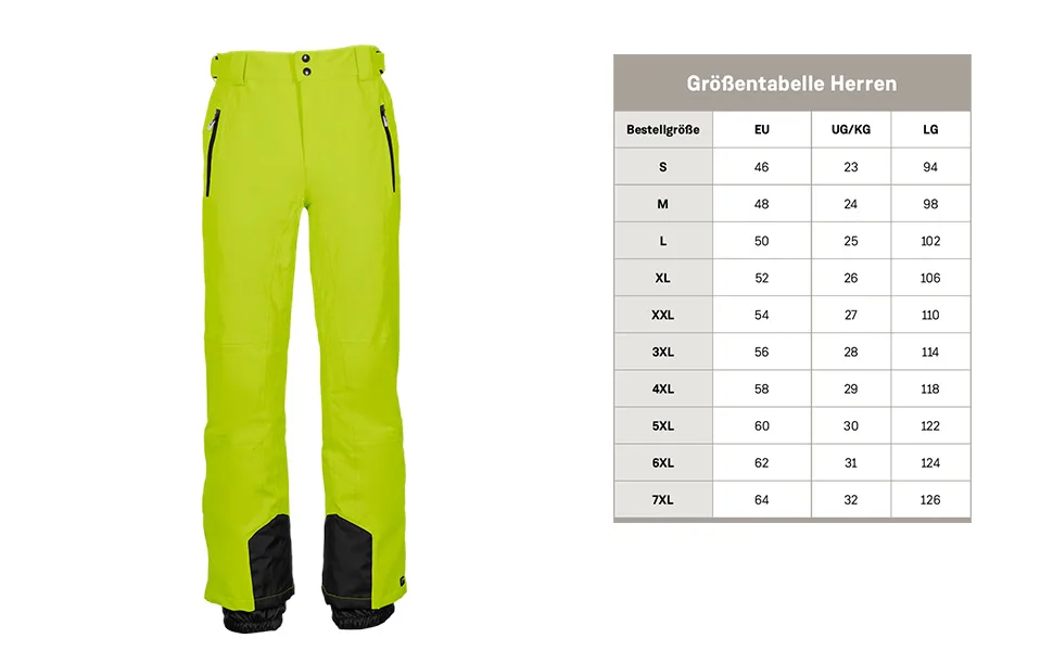 Killtec men's ski pants/functional pants with removable straps Black M Ski pants - Herren Skihose