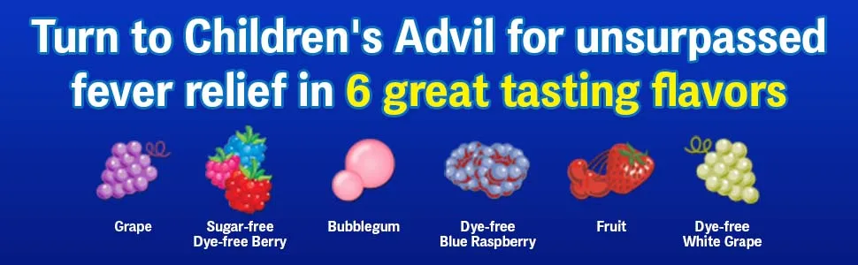 Advil Junior Strength Chewable Ibuprofen Pain Reliever and Fever Reducer, Grape, 24 Count,pack of 3 24 Count (Pack of 3) - Turn to Children