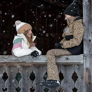 Protest Jackie girls ski pants S white - FW21 Mädchen Leopardenfellmuster