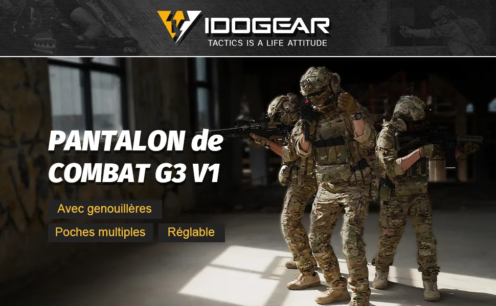 IDOGEAR G3 Combat Pants Men Tactical Pants with Knee Pads for Hunting Shooting Military Outdoor Cargo Pants M Multi-camo - Hosen