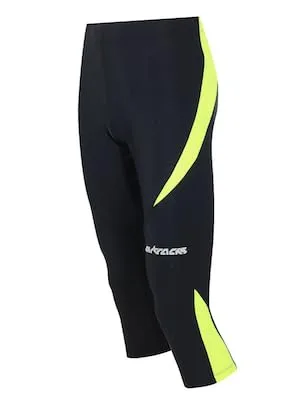 Airtracks Functional Run trousers Pro 3/4 Long - Functional Pants - Running Tight - Breathable - Compression - Quick -drying Largnend L Black -Neon - product information 3