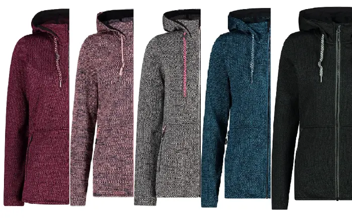CMP Women's knit tech jacket with fixed hood Jacket 38 Deep Lake-black - product information 2