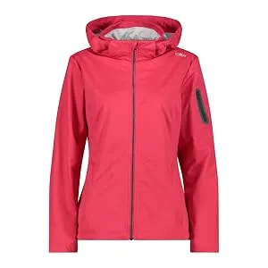 CMP Women's Windproof And Waterproof Lightweight Softshell Jacket Wp 8 000 WOMAN JACKET ZIP HOOD 44 Strawberry Ice Cream - product information 1