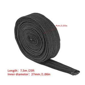Protective sleeve Denim 7.5 meter flexible cable sleeve wrap cover for welding tig torch hydraulic hose - Schutzhülse,Denim 7,5 Meter Flexible Kabelhülse