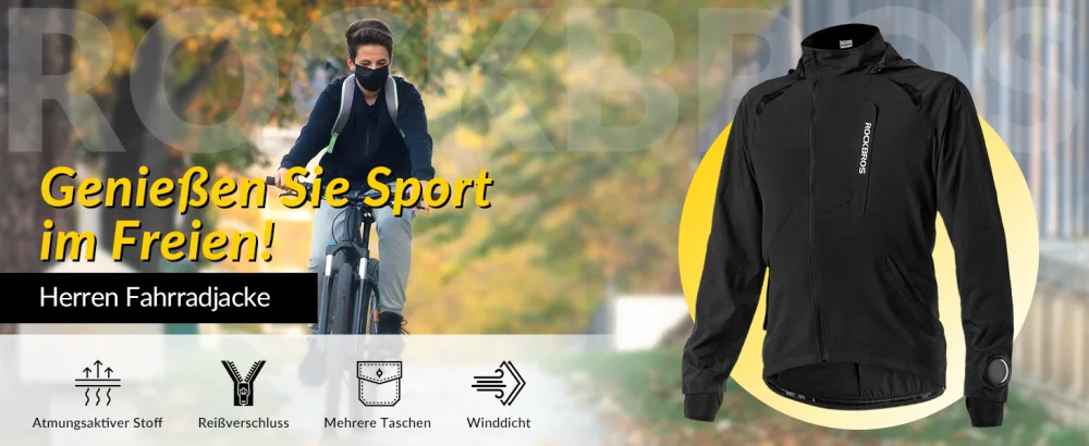 ROCKBROS Men's Cycling Jacket Elastic Breathable Running Jacket Softshell Jacket Summer/Autumn Jacket M-4XL Pants M - Jacke