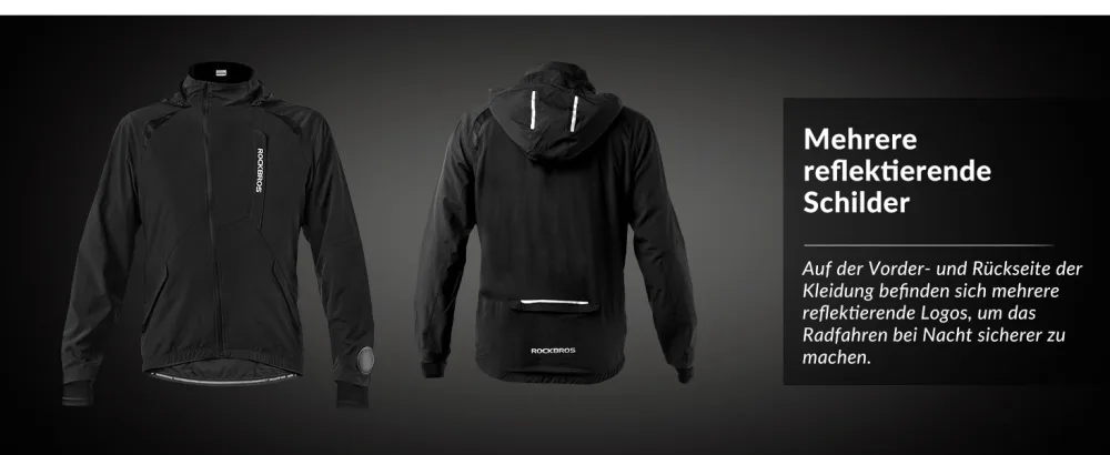 ROCKBROS Men's Cycling Jacket Elastic Breathable Running Jacket Softshell Jacket Summer/Autumn Jacket M-4XL Pants M - Reflektierend