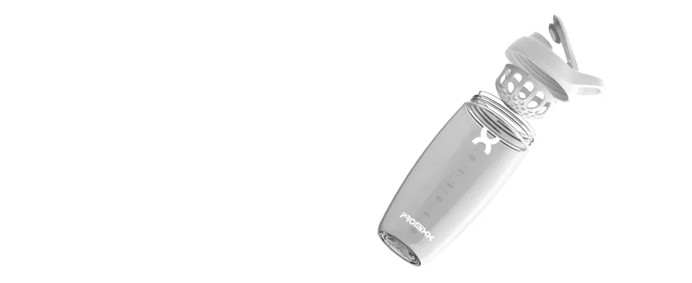 PROMiXX Shaker Bottle - Premium Protein Shaker Cup for Protein Mixes and Supplement Shakes - Easy Clean, Durable Cup (24oz, Arctic White) Arctic White 24oz - logic power air force with protien eightcups smart bottles mixes cups voltrx women outfit men