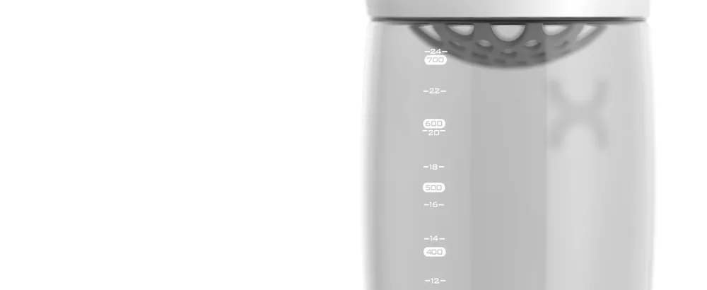 PROMiXX Shaker Bottle - Premium Protein Shaker Cup for Protein Mixes and Supplement Shakes - Easy Clean, Durable Cup (24oz, Arctic White) Arctic White 24oz - logic power air force with protien eightcups smart bottles mixes cups voltrx women outfit men