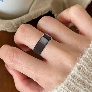 Teksome R5 Smart Ring |Waterproof Smart Ring with 2 health stones 6 RFID cards |Intelligent portable device smart ring 128 GB wireless disk sharing for smartphones - Intelligente Lösung