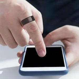 Teksome R5 Smart Ring |Waterproof Smart Ring with 2 health stones 6 RFID cards |Intelligent portable device smart ring 128 GB wireless disk sharing for smartphones - Mühelose intelligente Steuerung