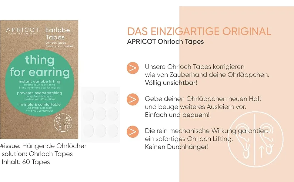 Ear piercing tapes "thing for earring" - variant 1 piece (1 pack) - Apricot