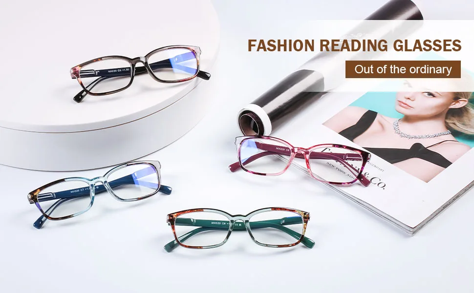 DOOViC Reading Glasses for Women Blue Light Blocking Stylish Design Womens Readers 1.5 Strength 4 Colors-s2 1.5 x - blue light reading glasses women readers 2.5 2.00 women blue light blocking reading glasses