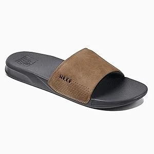 Reef Men's One Slide Slide Sandals 44 EU Grey Tan - EINE FOLIE