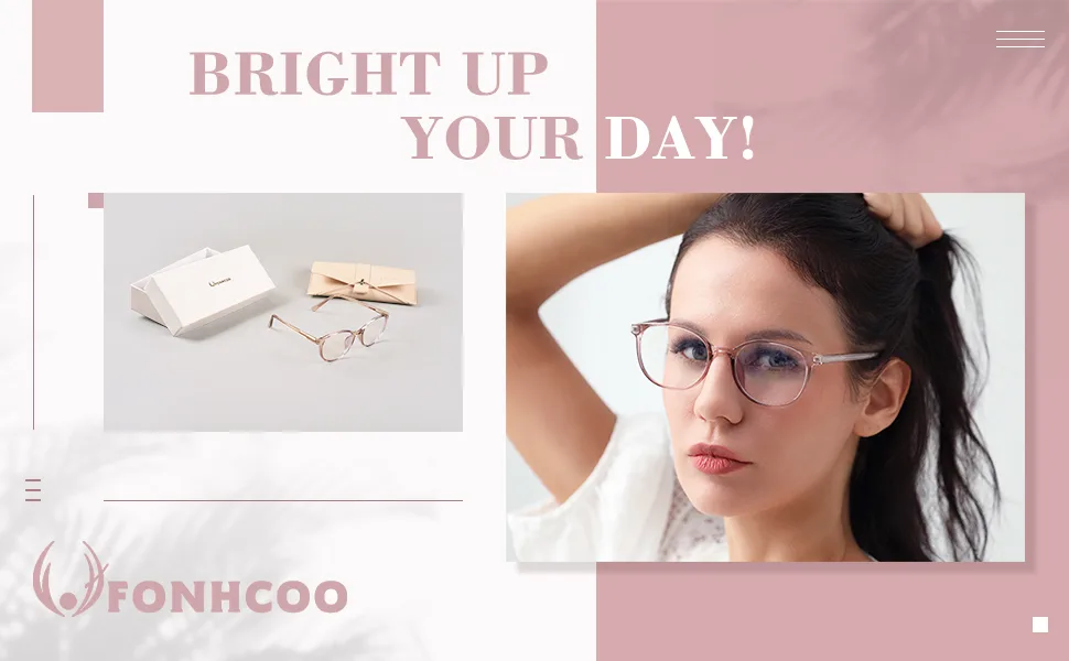 FONHCOO Blue Light Blocking Glasses Women Men TR90 Round Computer Eyeglasses (Purple) - blue light blocking glasses
