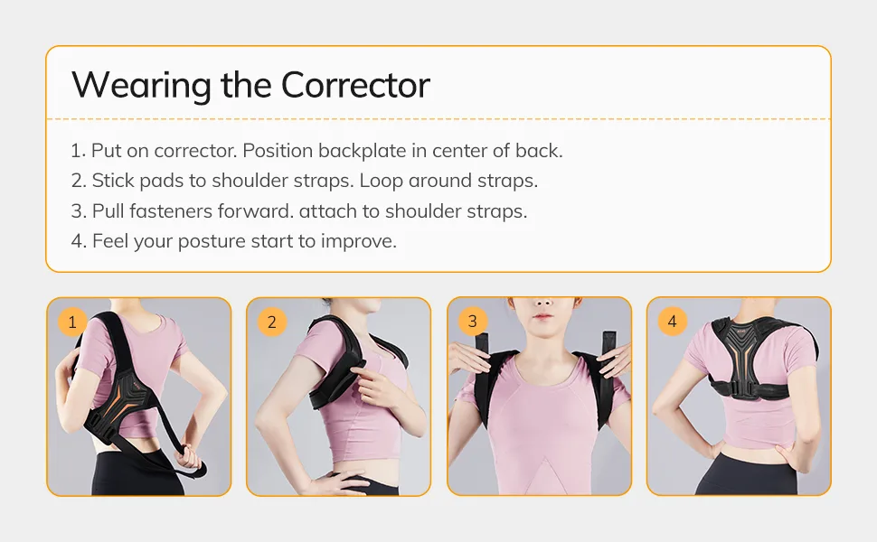 AEVO Compact Posture Corrector for Men and Women, Adjustable Upper Back Brace for Clavicle Support, Neck, Shoulder, and Back Pain Relief, Invisible Comfortable Back Straightener, M Medium (Pack of 1) - product information 4