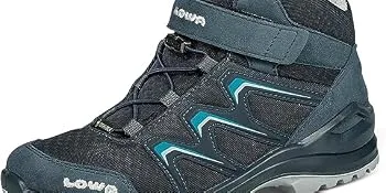 LOWA boots medium MADDOX GTX MID JUNIOR 37 EU steel blue light grey - Lowa Kinder wanderschuhe Trekkingschuhe Bergschuhe Trekking Winter Winterschuhe Kinder