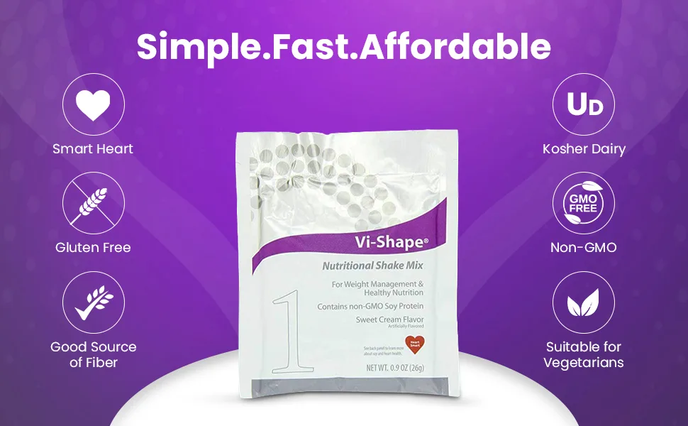 ViSalus Vi-Shape Nutritional Shake Mix Travel Packets (15 Count) | Sweet Cream Flavor 15 Travel Packets - Nutritional Shake Mix Travel Packets