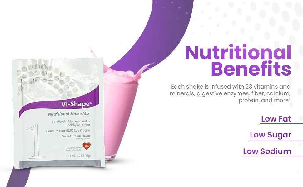 ViSalus Vi-Shape Nutritional Shake Mix Travel Packets (15 Count) | Sweet Cream Flavor 15 Travel Packets - Nutritional Shake Mix Travel Packets
