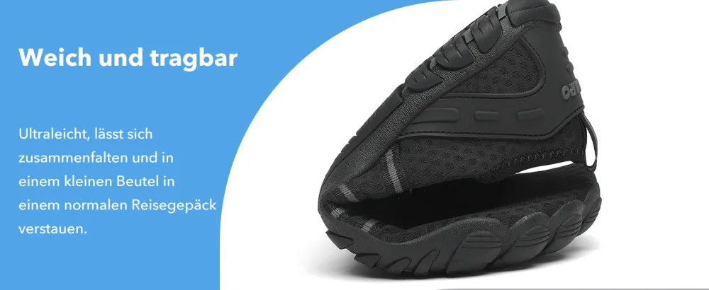 SAGUARO Unisex Barefoot Bathing Shoes Water Shoes Quick Drying Thick Sole Non-Slip Breathable SIZE 36-48 40 EU Black - product information 6
