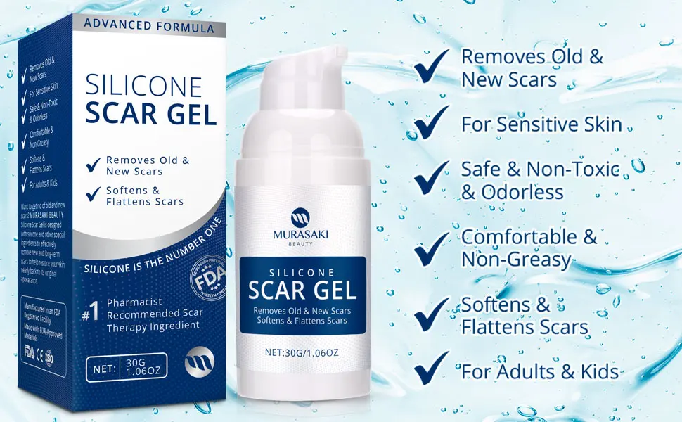 Scar Gel silicone scar gel from C-Section, Stretch Marks, Acne, Surgery, Effective for both Old and New Scars White - product information 2
