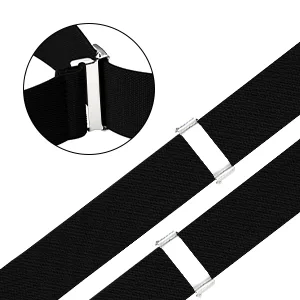 Dresime Hoster Men's H se Barrows for Pants with 6 strong metal clips Y-back adjustable braces braces Heavy duty elastic men's braces a-brown - product information 4