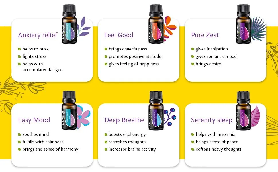 Top Essential Oils Set and Essential Oils Blends - Top 12/0.33oz (10ml) Essential Oils and Blends for Diffuser, Humidifier, Massage and Soul - Perfect Starter Kit Gift - Book & Life Recipes - Blends Essential Oils