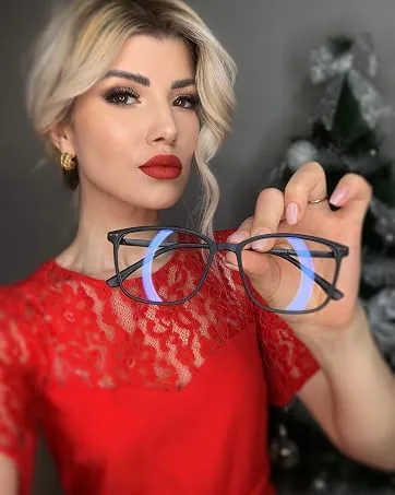 Cyxus 2022 New Square Thin Frame Computer Blue Light Blocking Glasses for Women and Men Anti Eye Strain Fashion Eyeglasses Clear 01-clear 8208 - blue blocker glasses