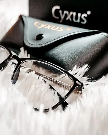Cyxus 2022 New Square Thin Frame Computer Blue Light Blocking Glasses for Women and Men Anti Eye Strain Fashion Eyeglasses Clear 01-clear 8208 - computer glasses men blue light blocking