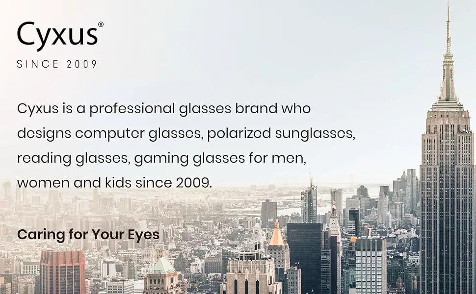 Cyxus 2022 New Square Thin Frame Computer Blue Light Blocking Glasses for Women and Men Anti Eye Strain Fashion Eyeglasses Clear 01-clear 8208 - computer glasses men blue light blocking