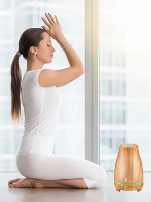 Diffuserlove Essential Oil Diffuser 200ML Ultrasonic Wood Grain Aroma Diffuser Mist Humidifiers with 7 Color LED Lights and Waterless Auto Shut-Off for Bedroom Office Room House - diffuser