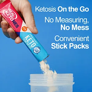 Real Ketones Orange Blast - Exogenous Keto D BHB + MCT + Electrolytes, Drink Mix Powder, 30 Packets, for Rapid Ketosis - single serve stick packs convenient travel